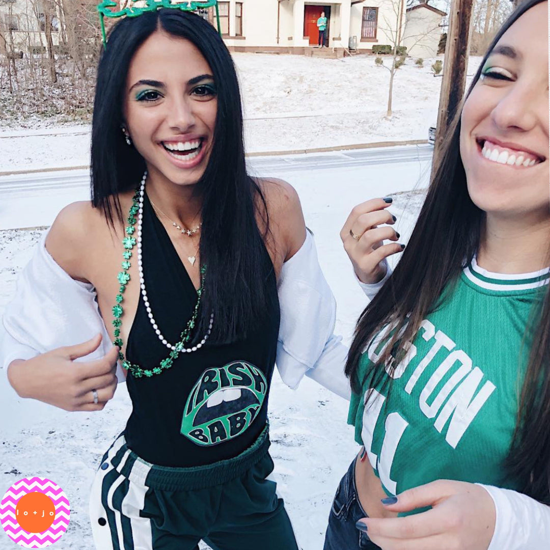 Irish Baby Lips Black Bodysuit