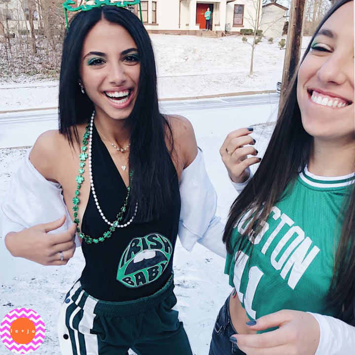 Irish Baby Lips Black Bodysuit