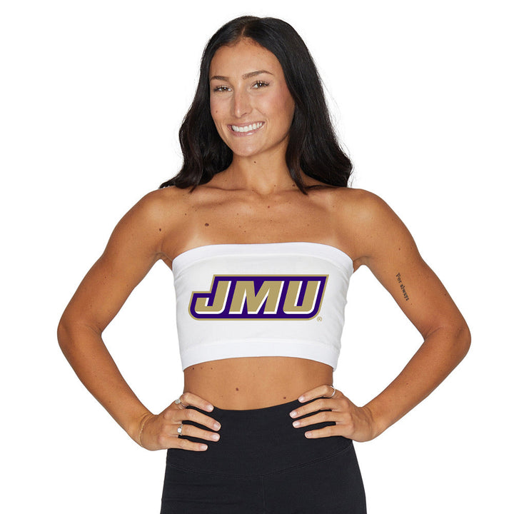 JMU White Bandeau Top
