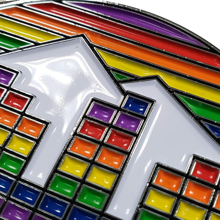 Colorado Rockies Solid Metal Chrome Auto Emblem, Die Cut Adhesive Backing