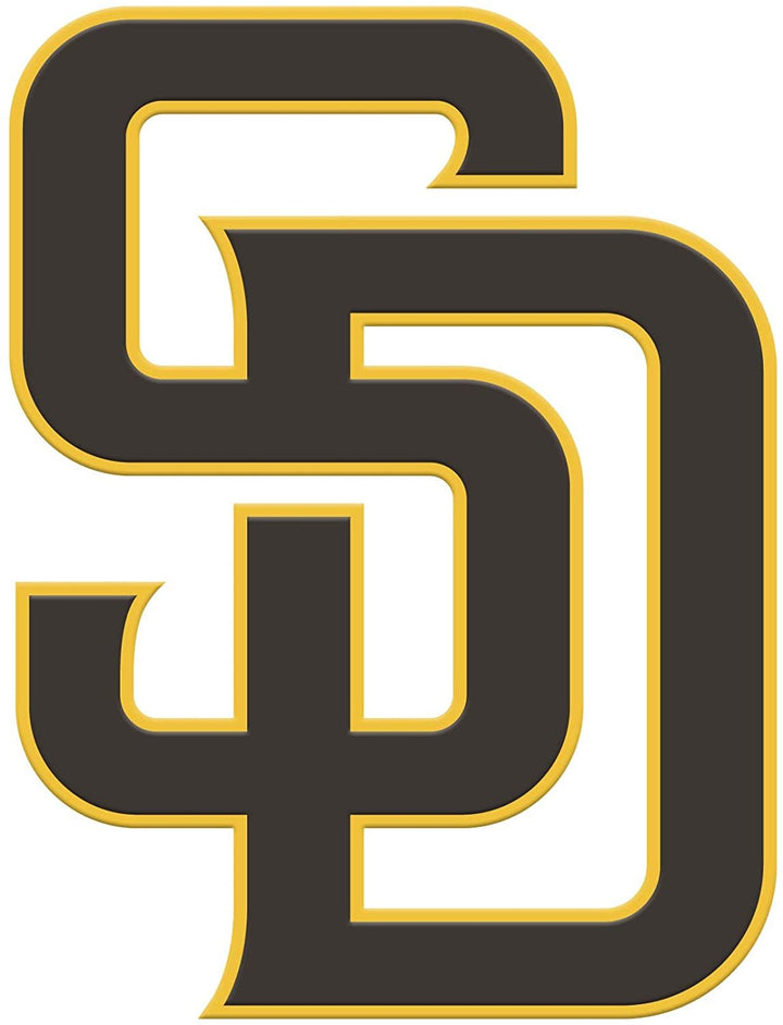 San Diego Padres Premium Solid Metal Raised Auto Emblem, Shape Cut, Adhesive Backing