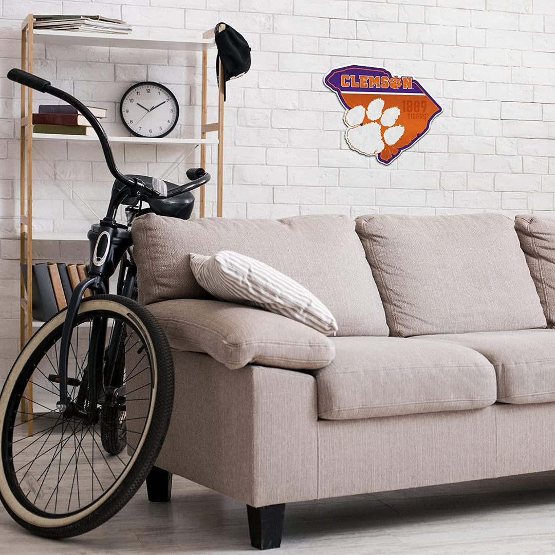 Clemson Tigers Pennant State Shape 18 Inch Soft Felt University of