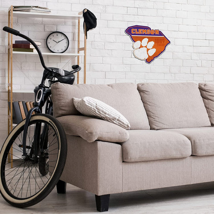 Clemson Tigers Pennant State Shape 18 Inch Soft Felt University of