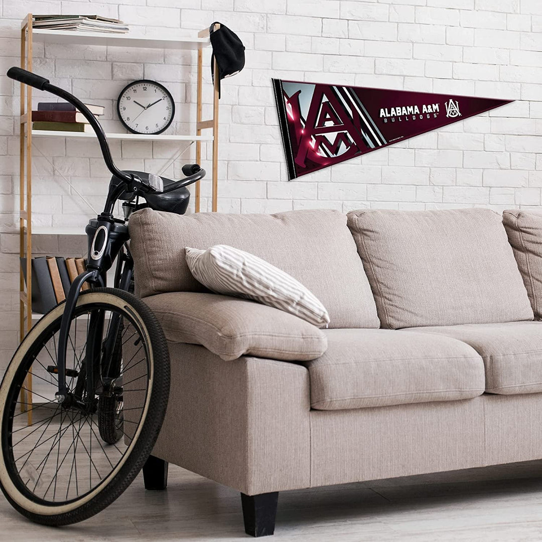 Alabama A&M University Bulldogs Soft Felt Pennant, 12x30 Inch, Easy To Hang