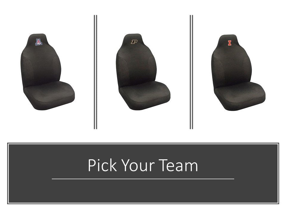 Illinois Illini Bucket Auto Seat Cover 48x20 Inch Elastic