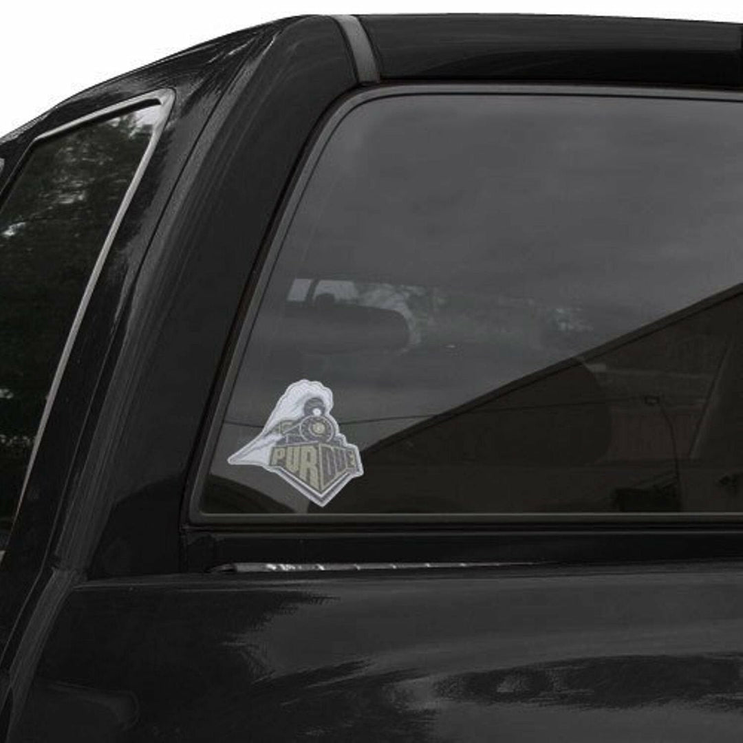Purdue University Boilermakers 8 Inch Preforated Window Film Decal Sticker, One-Way Vision, Adhesive Backing