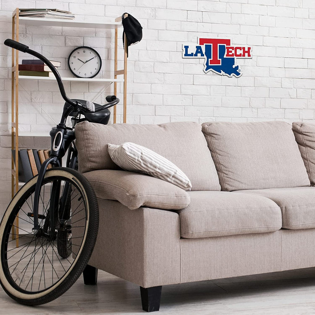 Rico Industries NCAA Louisiana Tech Bulldogs Primary Logo Shape Cut Pennant