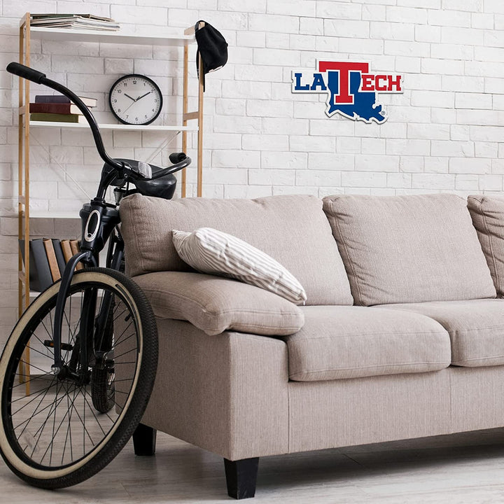 Rico Industries NCAA Louisiana Tech Bulldogs Primary Logo Shape Cut Pennant