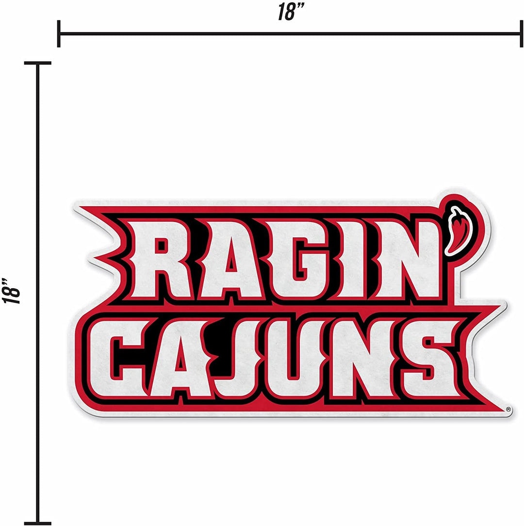 University of Louisiana Lafayette Ragin Cajuns Soft Felt Pennant, Primary Logo Design, Shape Cut, 18 Inch, Easy To Hang
