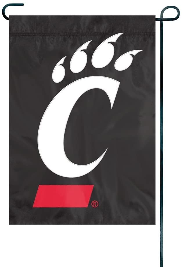 University of Cincinnati Bearcats Premium Garden Flag Banner Applique Embroidered 12.5x18 Inch