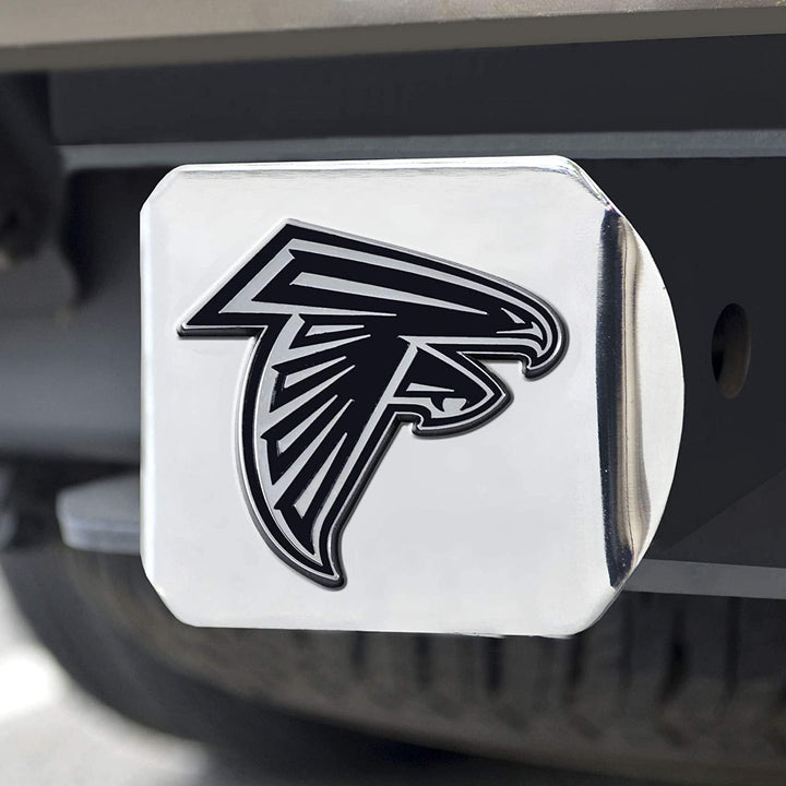 Atlanta Falcons Hitch Cover Solid Metal with Chrome Metal Emblem 2" Square Type III