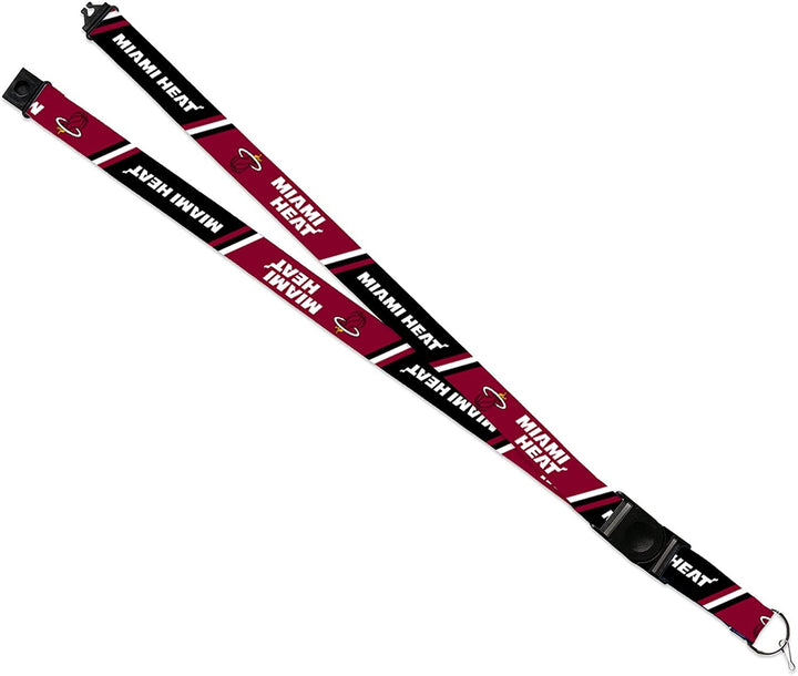 Miami Heat Premium Lanyard Keychain 18 Inch Button Clip Safety Breakaway