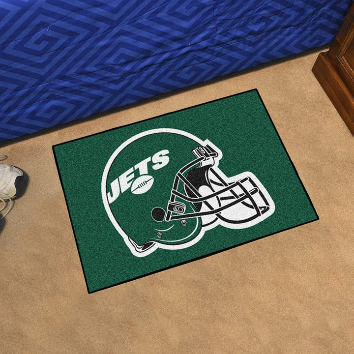 New York Jets Floor Mat Area Rug, 20x30 Inch, Nylon, Anti-Skid Backing