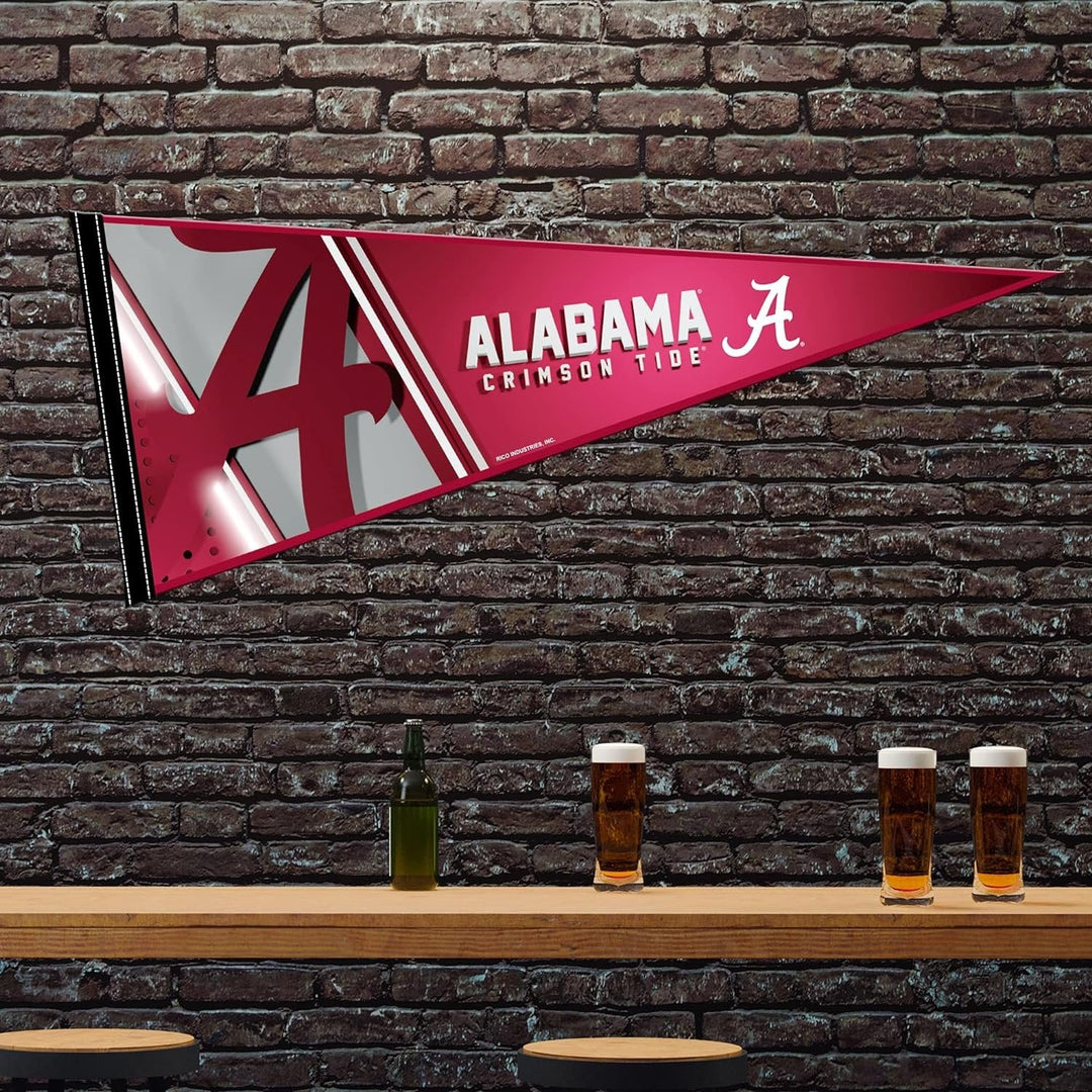 University of Alabama Crimson Tide Soft Felt Pennant 12x30 Inch Primary Logo
