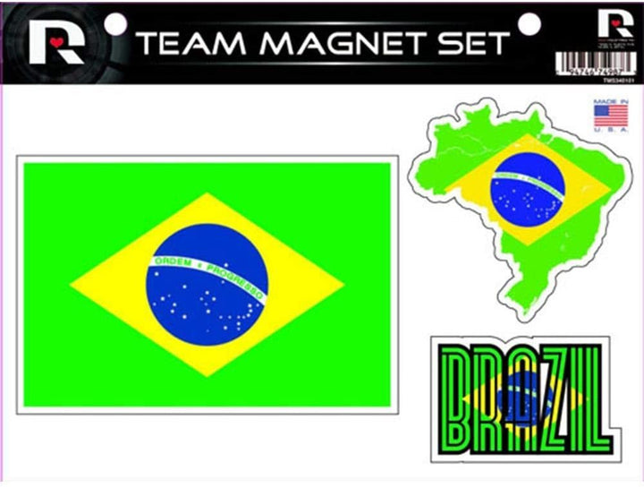 Brazil National Soccer Die Cut Team Magnet Set