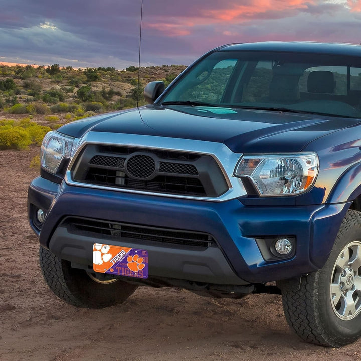 Clemson University Tigers Metal Tag License Plate, 12x6 Inch, Pre-drilled Holes