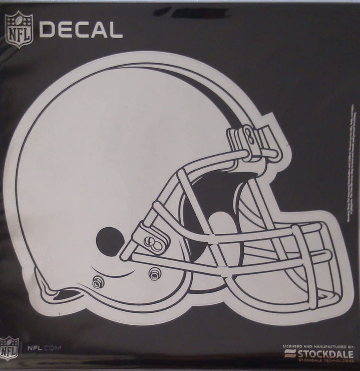 Cleveland Browns 6 Inch Decal Sticker, Metallic Chrome Shimmer Design