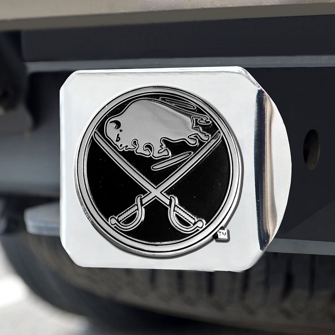 Buffalo Sabres Hitch Cover Solid Metal with Chrome Metal Emblem 2" Square Type III