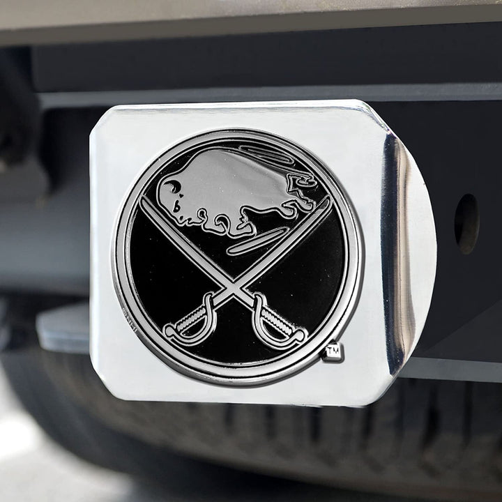 Buffalo Sabres Hitch Cover Solid Metal with Chrome Metal Emblem 2" Square Type III