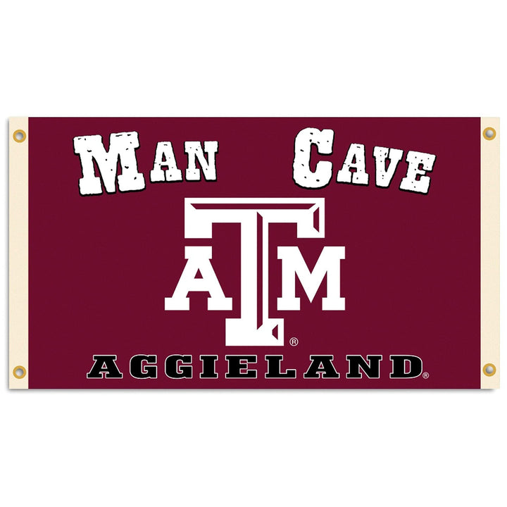 BSI PRODUCTS, INC. - Texas A&M Aggies 3’x5’ Man Cave Flag with 4 Heavy-Duty Brass Grommets - TAMU Football, Basketball & Baseball Pride - High Durability - Designed for Indoor Use - Great Gift Idea
