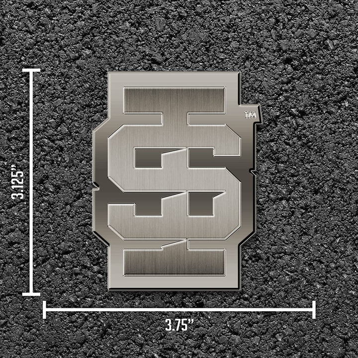 Idaho State University Bengals Solid Metal Auto Emblem Antique Nickel for Car/Truck/SUV