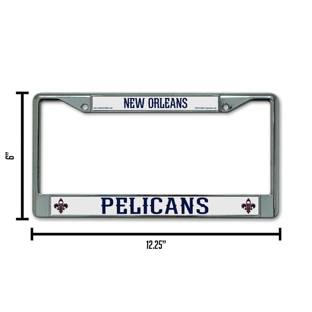 Rico New Orleans Hornets Chrome License Plate Frame