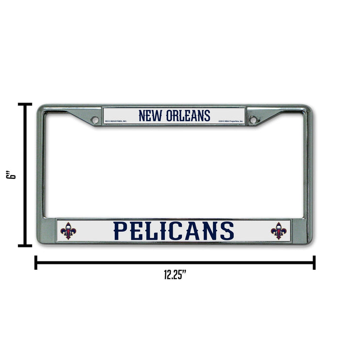 Rico New Orleans Hornets Chrome License Plate Frame