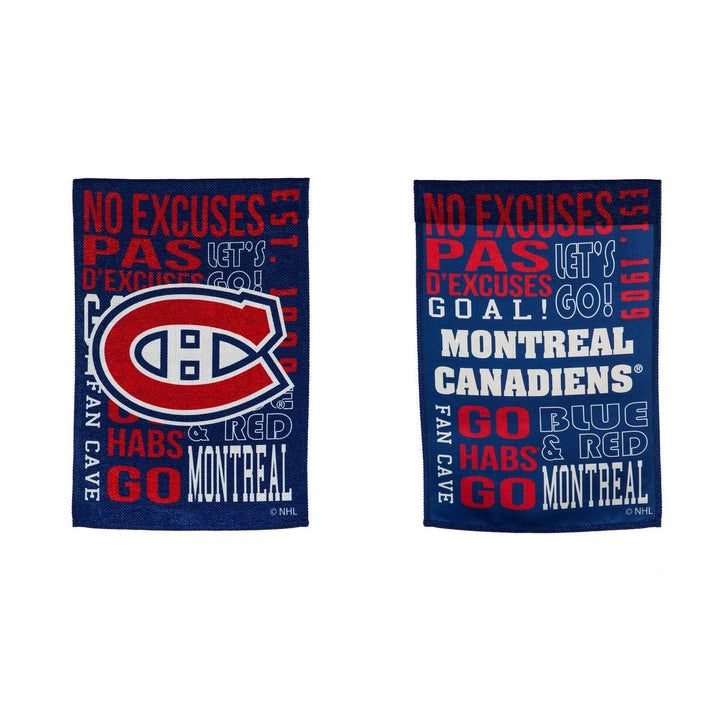 Montreal Canadiens Premium Double Sided Banner House Flag, Fan Rules Design, 28x44 Inch