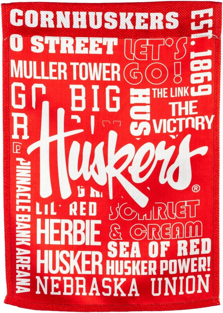University of Nebraska Cornhuskers Premium Double Sided Banner Flag 28x44 Inch Fan Rules Design Indoor Outdoor