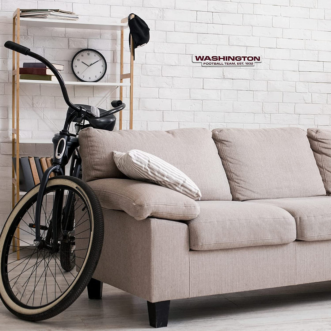 Washington Commanders Football Team Soft Felt Pennant, Logo Design, Shape Cut, 18 Inch, Easy To Hang