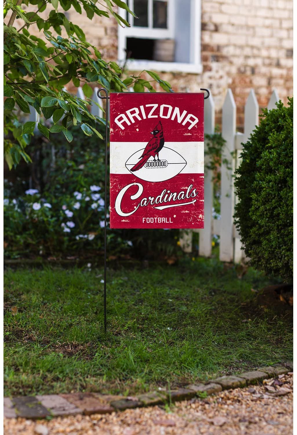 Arizona Cardinals Premium House Flag Banner, Double Sided, Retro Vintage Style, Linen, 28x44 Inch