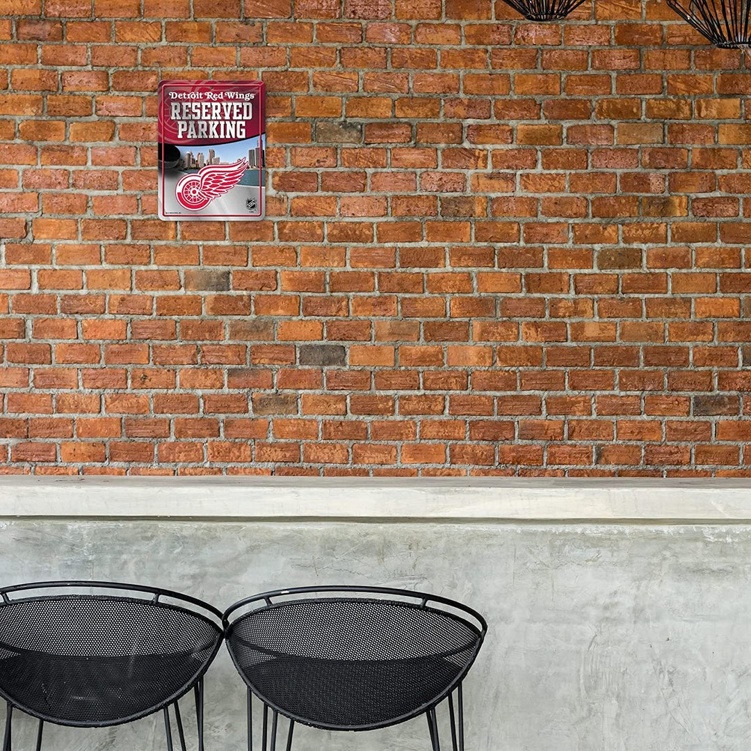 Detroit Red Wings Metal Parking Novelty Wall Sign 8.5 x 11 Inch