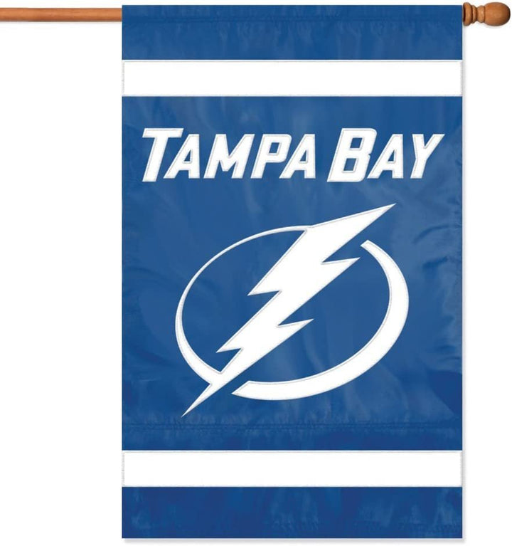 Tampa Bay Lightning Banner Flag Embroidered Premium 2-sided 28x44 Outdoor Football