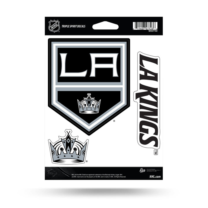 Rico Industries NHL Los Angeles Kings Triple Spirit Stickers Triple Sticker Sheet