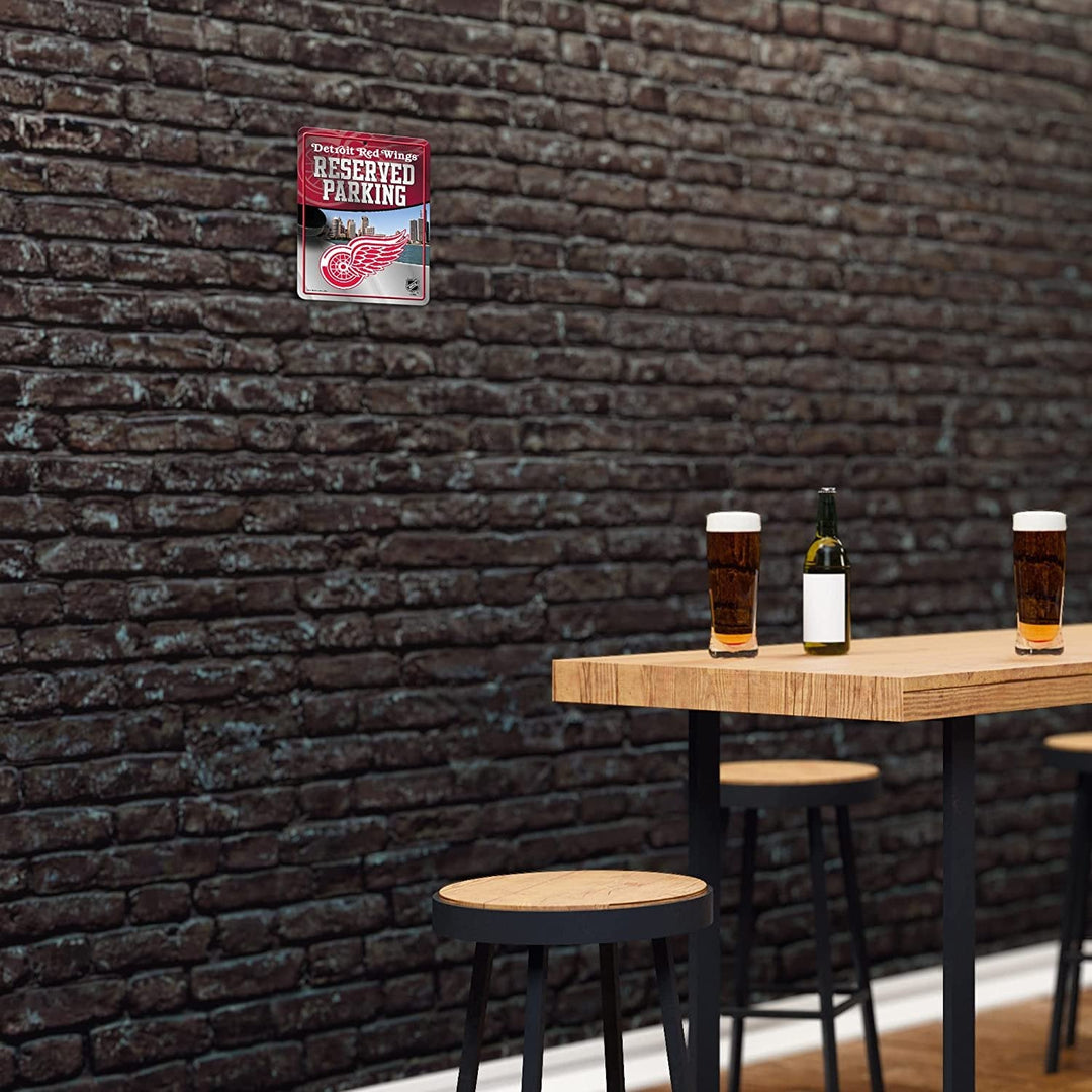 Detroit Red Wings Metal Parking Novelty Wall Sign 8.5 x 11 Inch