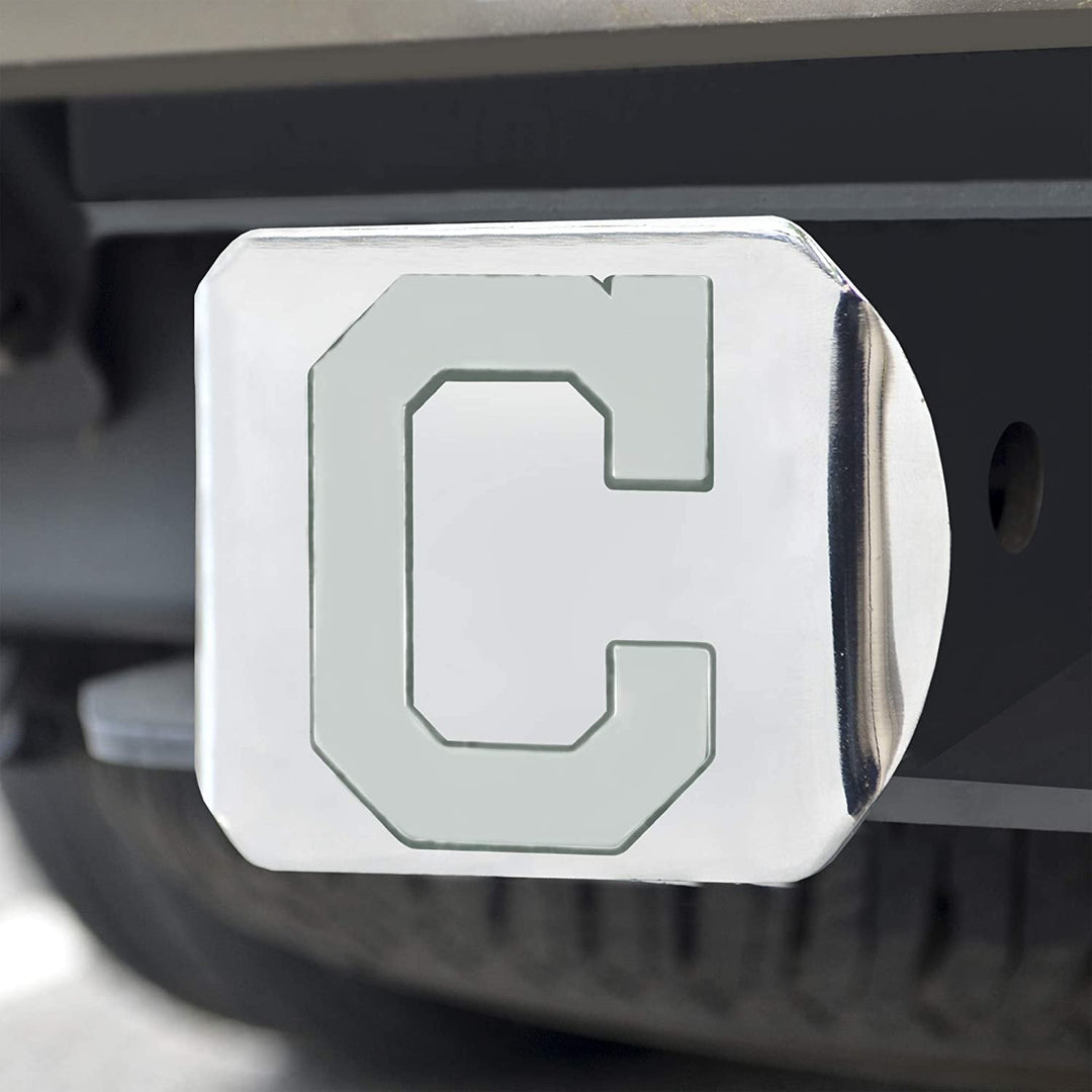 Cleveland Indians Hitch Cover Solid Metal with Raised Chrome Metal Emblem 2" Square Type III