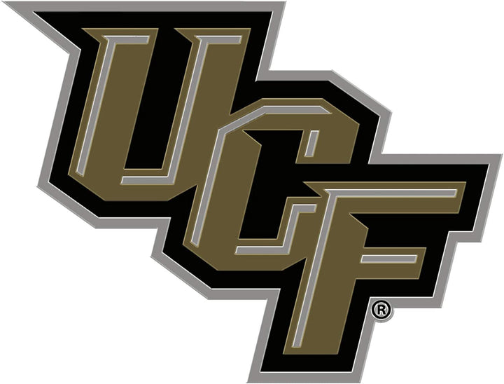 University of Central Florida Knights UCF Solid Metal Color Auto Emblem Raised Decal Adhesive Tape Backing
