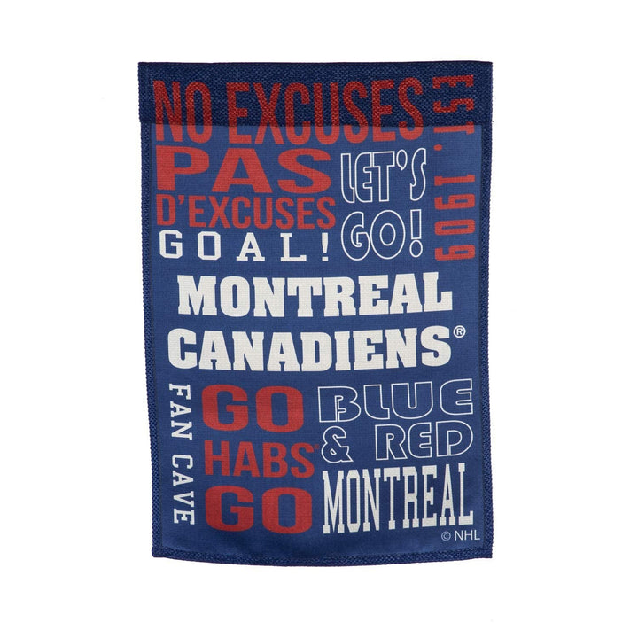 Montreal Canadiens Premium Double Sided Banner House Flag, Fan Rules Design, 28x44 Inch