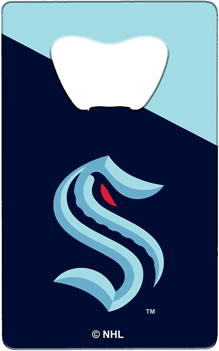 Seattle Kraken Heavy Duty Metal Bottle Opener Credit Card Size 2 x 3.25 Inch