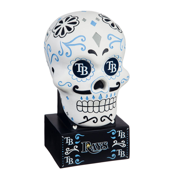 Tampa Bay Rays 10 Inch Sugar Skull Outdoor Statue Decoration Good Luck