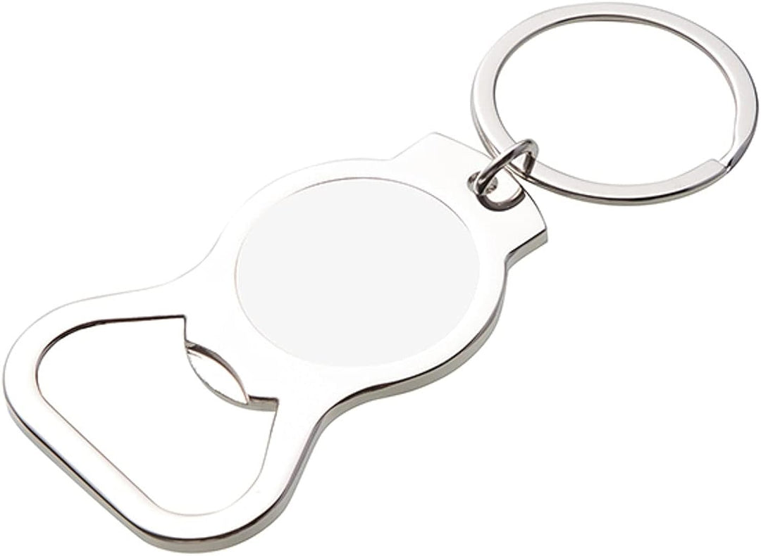 Tampa Bay Lightning Premium Solid Metal Bottle Opener Keychain, Silver Key Ring, Team Logo