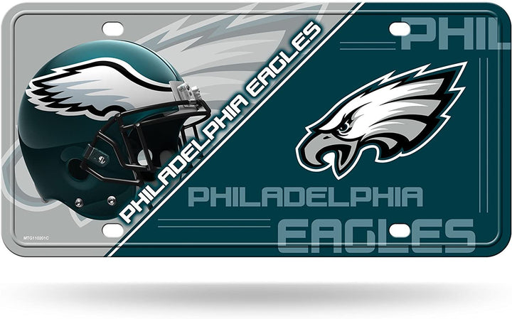 Philadelphia Eagles Metal Auto Tag License Plate, Split Design, 6x12 Inch