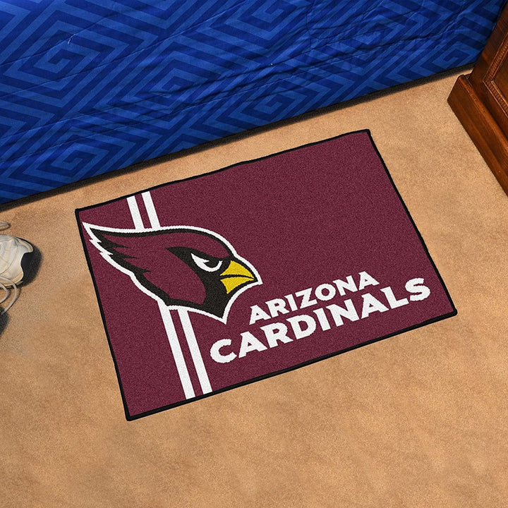 Arizona Cardinals Floor Mat Area Rug, 20x30 Inch, Nylon, Anti-Skid Backing