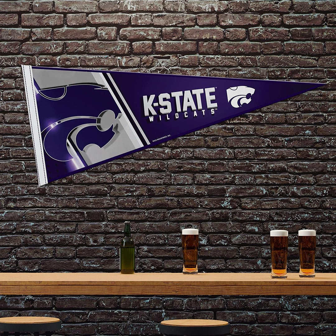 Kansas State University Wildcats Soft Felt Pennant, 12x30 Inch, Easy To Hang