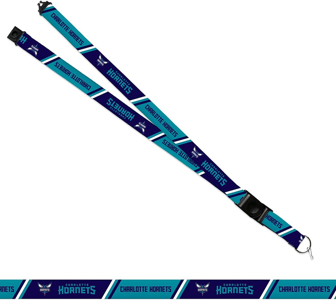 Charlotte Hornets Premium Lanyard Keychain 18 Inch Button Clip Safety Breakaway