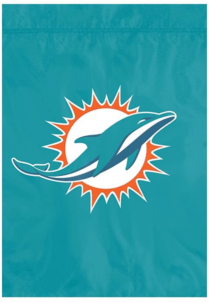 Miami Dolphins Premium Garden Flag Banner, Embroidered, 13x18 Inch