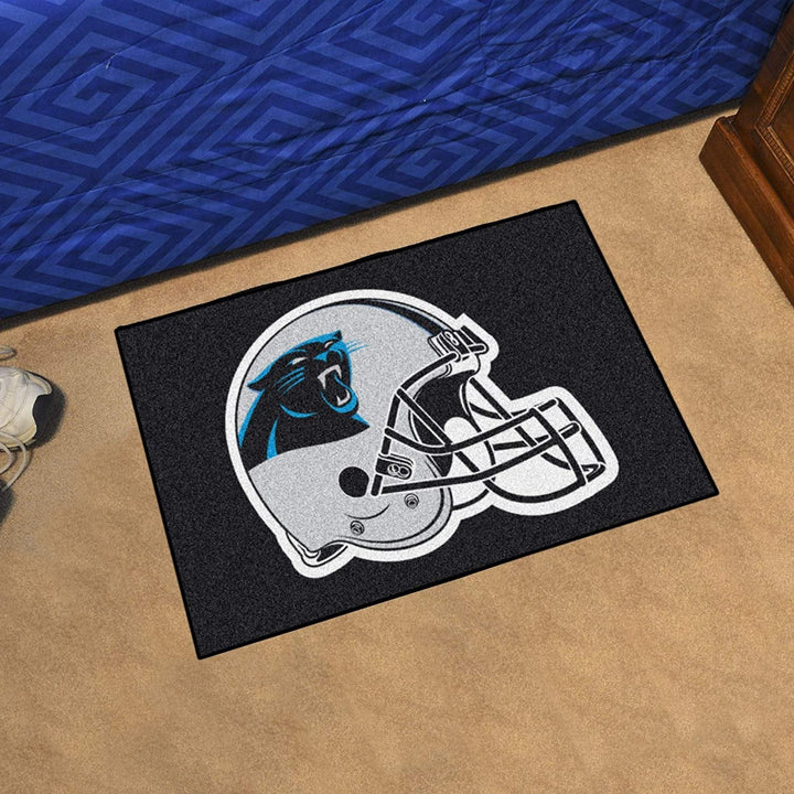 Carolina Panthers Floor Mat Area Rug, 20x30 Inch, Nylon, Anti-Skid Backing