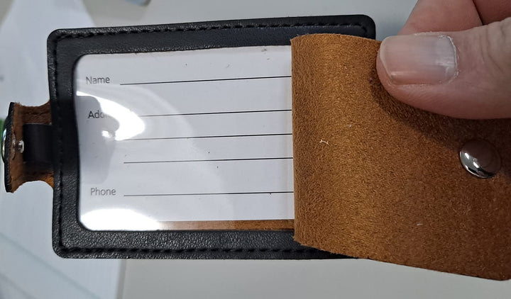 Los Angeles Rams Luggage Bag Tag Laser Engraved Ultra Suede Includes ID Card