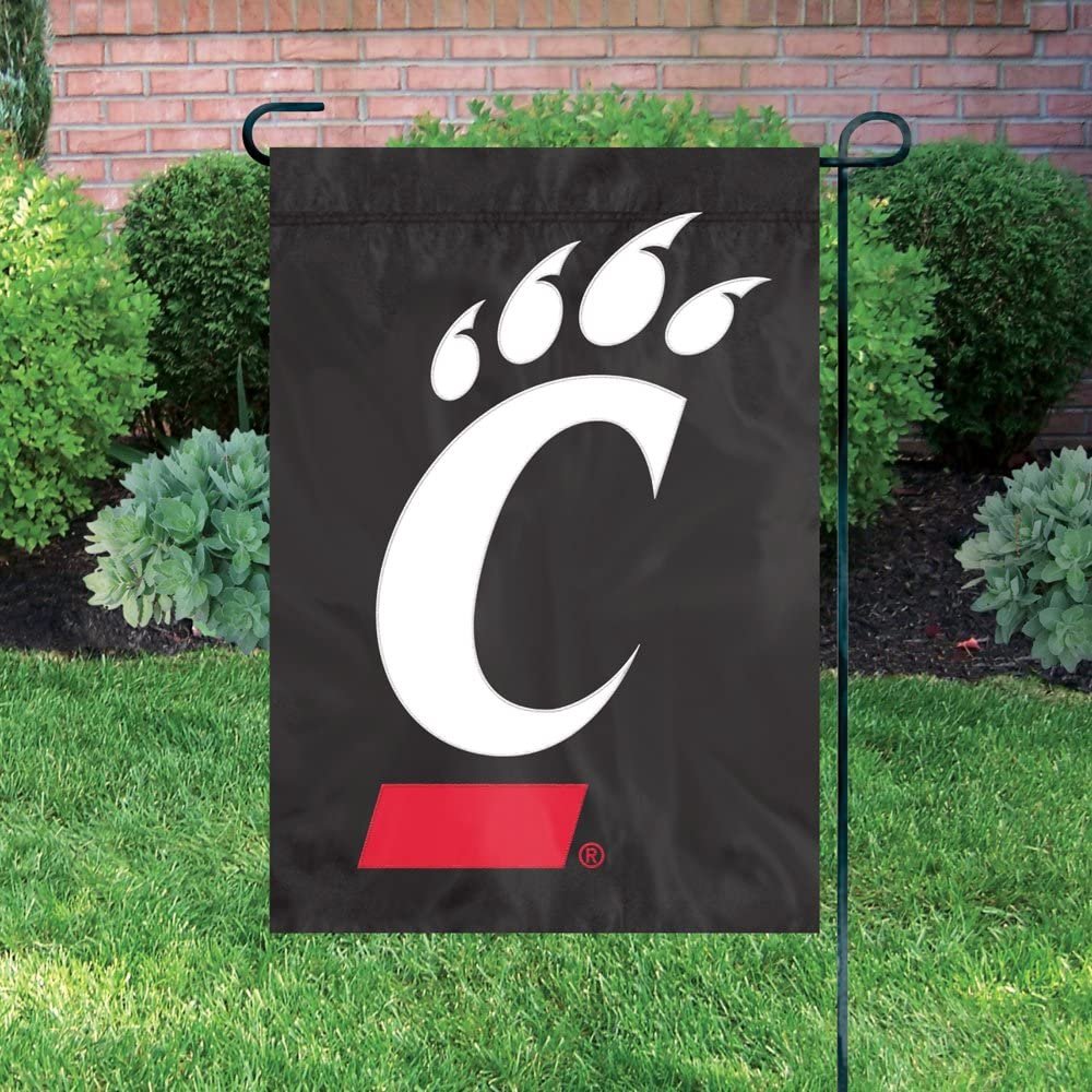 University of Cincinnati Bearcats Premium Garden Flag Banner Applique Embroidered 12.5x18 Inch