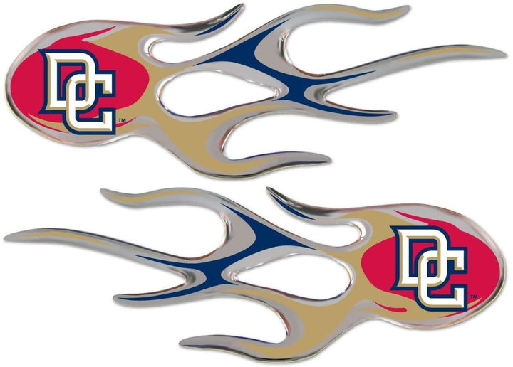 Washington Nationals Dc Logo, Pair of Decal Sticker Emblem, Air Puffed Raised, Micro Flame Design, Full Adhesive Backing, 2x5 Inch Each